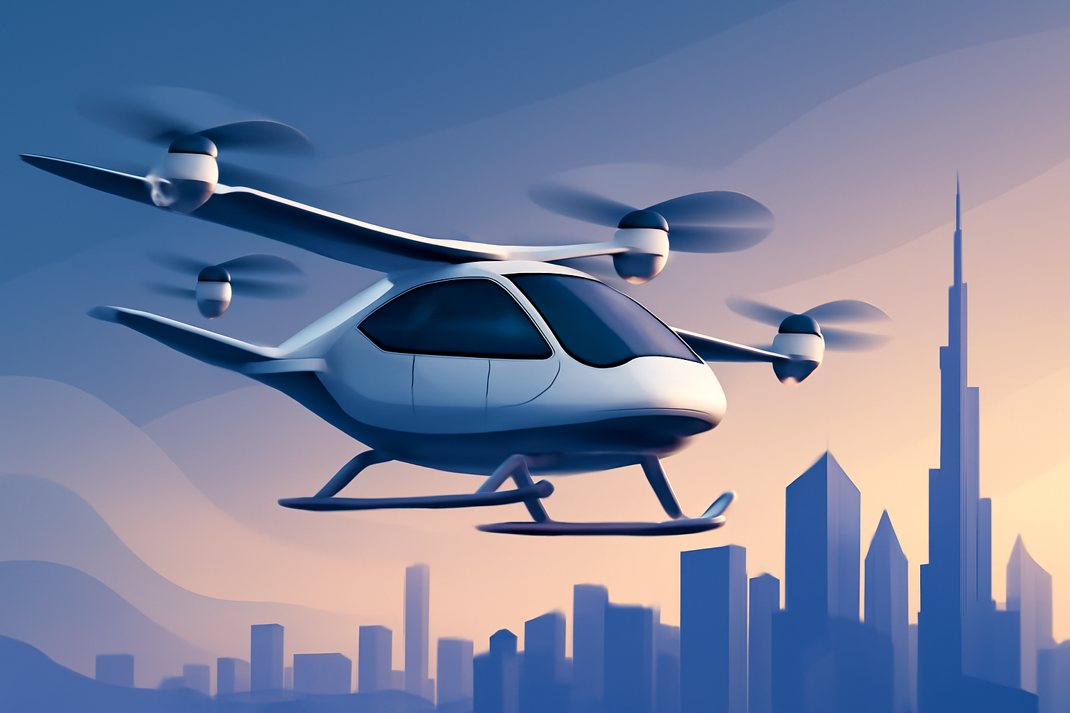 التاكسي الطائر يقلع في 2026: كيف ستغيّر مركبات eVTOL خريطة التنقّل في مدن الخليج الذكية؟